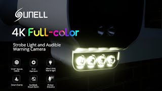 Sunell 4K แฟลชสีเต็มรูปแบบ ligth และกล้องเตือนเสียง
